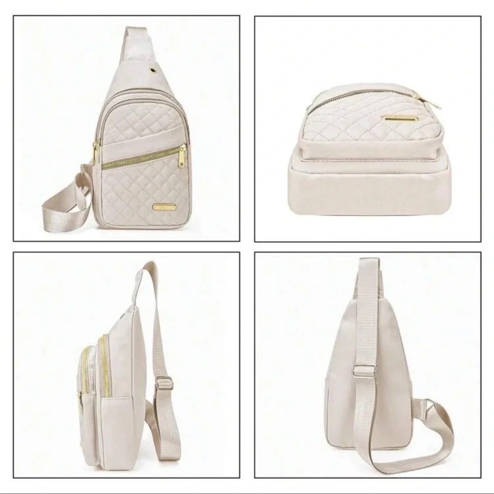 Elegant White Quilted Women's Bag
